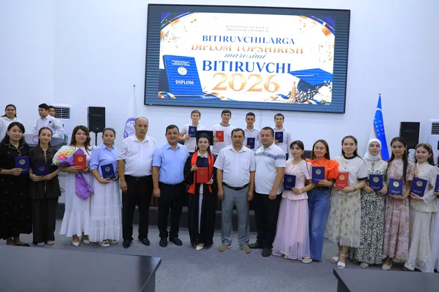 Aniq va tabiiy fanlar hamda Pedagogika fakulteti bitiruvchilariga diplomlar topshirildi