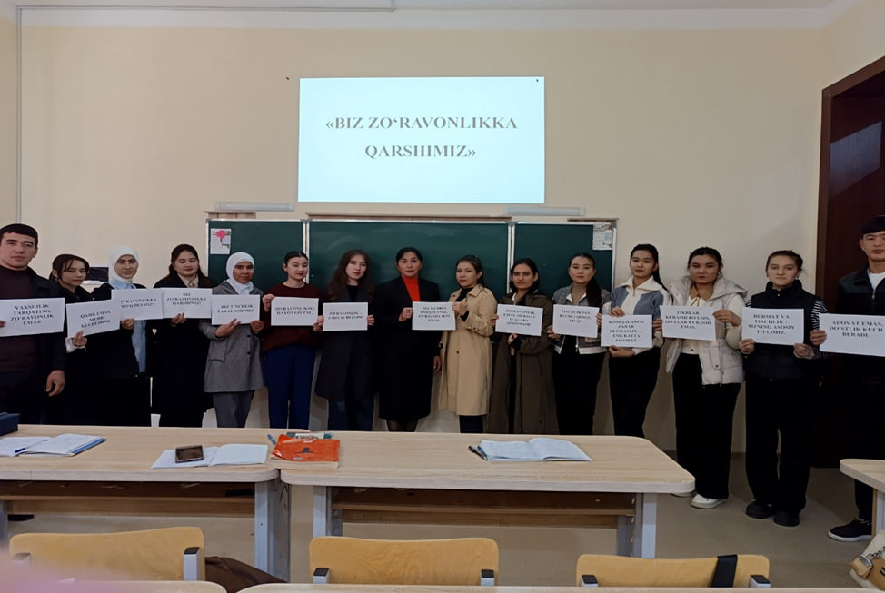 “Biz zo‘ravonlikka qarshimiz!” mavzusida davra suhbati o‘tkazildi