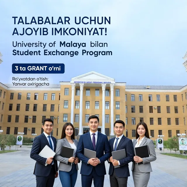 TALABALAR UCHUN AJOYIB IMKONIYAT!