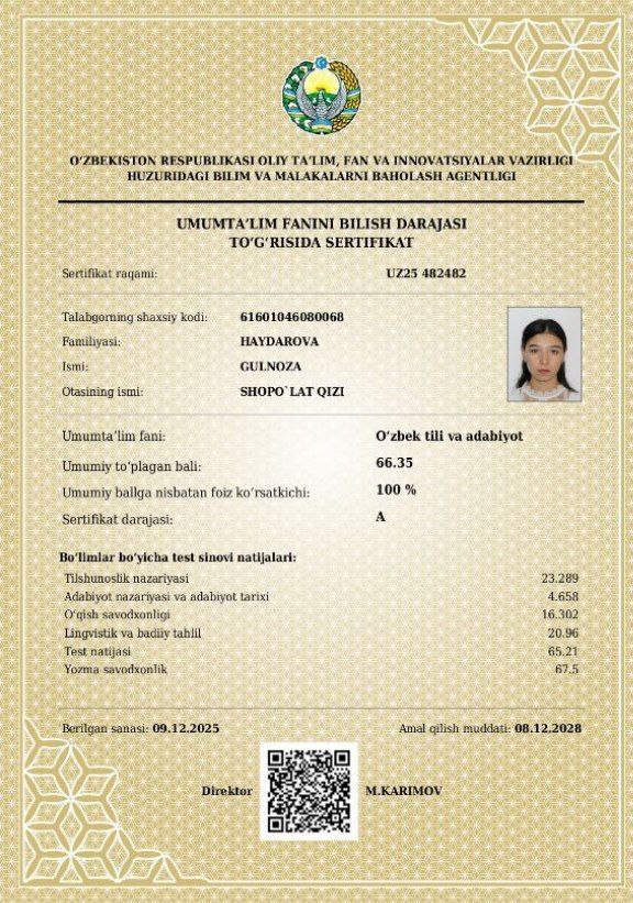 Yutuqlarimiz bilan faxrlanamiz!