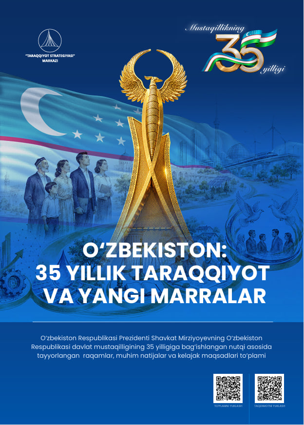 “O‘zbekiston: 35 yillik taraqqiyot va yangi marralar” – maxsus infografiklar to‘plami